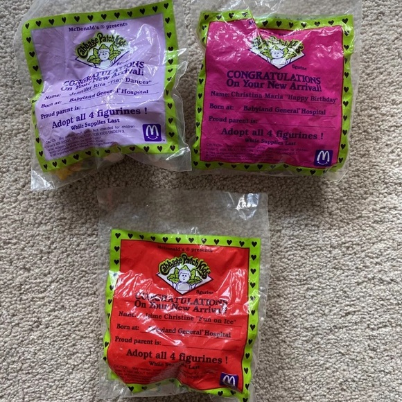 Vintage McDonald’s Cabbage Patch Kids Happy Meal Toys 1993 - Picture 1 of 7
